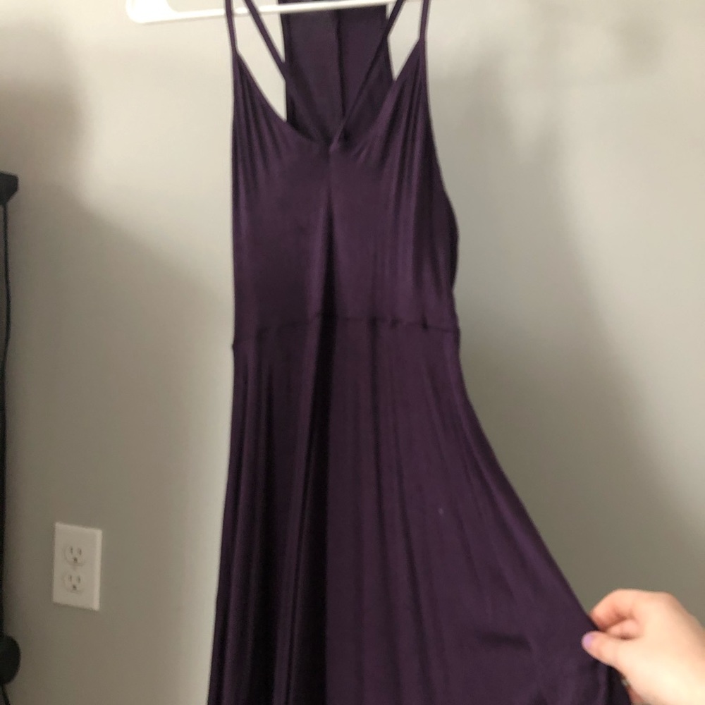 Express Deep / Plum Purple Flowly Mini Dress